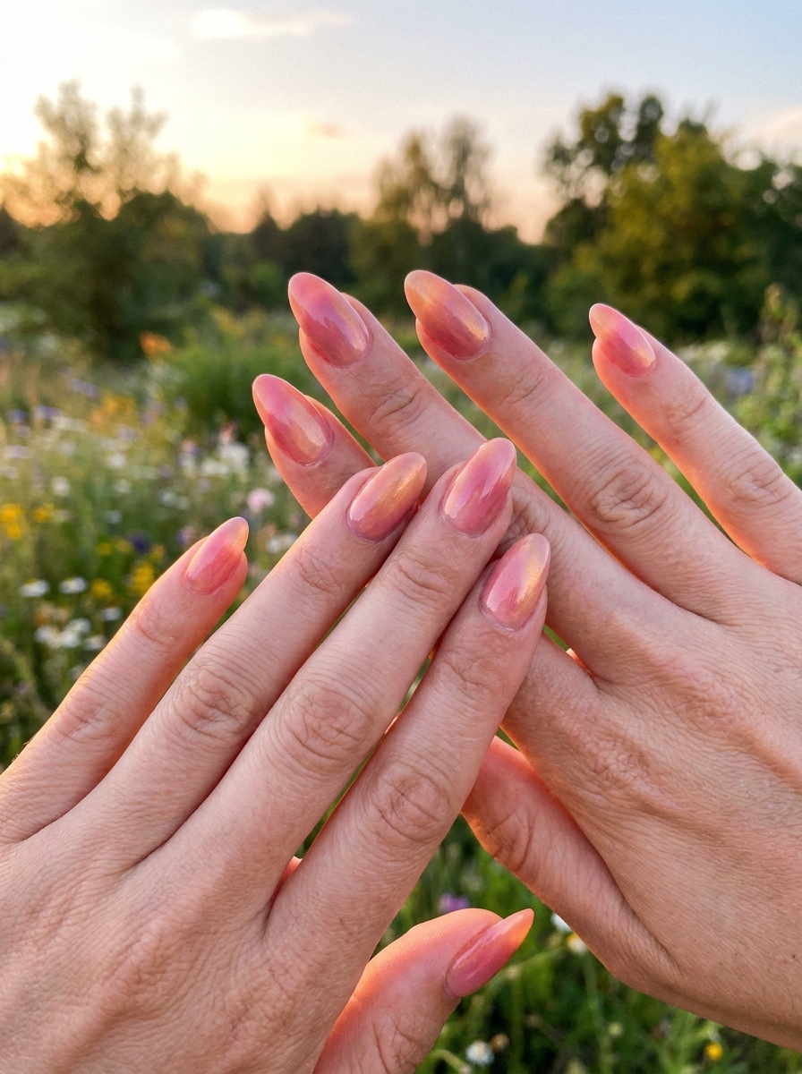 Rosé Sunset Nails